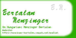 bertalan menzinger business card